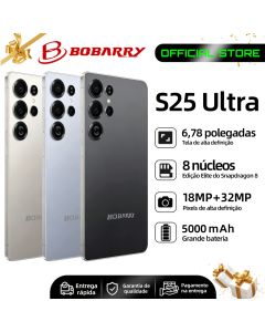 Smartphone S25 Ultra Android 15, 5500 mAh, 16 GB + 512 GB, HD, 5G, dual-SIM, processador dual-core