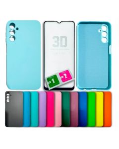 Kit Película + Capa Silicone Veludo Compatível A24 5g