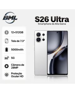 BML Cell Phone Smartphone 12+512GB RAM (+8 Dynamics) AI Global 5G Dual SIM Android 15, 7.3'' Screen, 108MP Camera