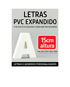 LETRAS em PVC expandido 20cm ALTURA. Fachada/Logomarca/Logotipo/Letra.