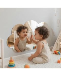 Espelho Acrílico Nuvem Bebê Neném Montessoriano 100x50cm