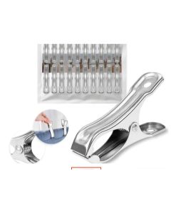 Kit 2 Pregador De Roupas Inox Varal Lavagem Kit 20 Clips (5cm DDH Pinça Para Pendurar Roupa,Prendedor Roupa Lavanderia