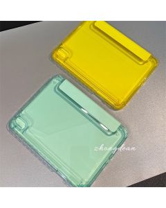 Capa De Couro PU Acrílica Transparente Com Porta-Caneta Para IPad Pro11 Air 5 4 10 9 8 7a Geração 10,2 10,5 9,7 Mini