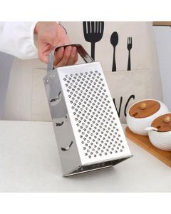Ralador Inox 24cm 4 Faces Cortador Fatiador Grande Multiuso Utensilio De Cozinha Ralador Queijo Legumes Verduras