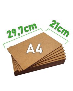 Chapa Mdf 3mm Placa Decoração 21x29,7 - Formato A4