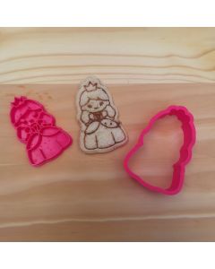 Cortador Sanduiche Molde pão para lancheira Lanche Princesa Infantil Molde + Marcador Divertido  9cm