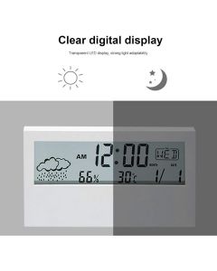 Relógio Digital Despertador Alarme De Mesa 13x7x3cm Lcd De Plástico Tela Multifuncionais Despertador