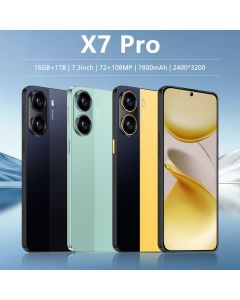 Smartphone X7 Pro 4G De 7.3 Polegadas-16 Gb De ROM , Android 15 , Tela Grande HD