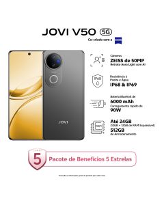 JOVI V50 5G 512GB, 12GB RAM, Câmera 50MP, Snapdragon 7 Gen3, Bateria 6000mAh