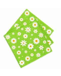 Guardanapo de Papel Margaridas flor 20 Unidades | Lancheira Infantil Festa Mesa Posta