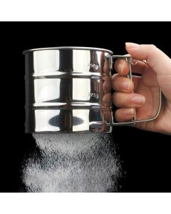 1 Polvilhador Peneira de farinha inox com gatilho 10x5x9 cm Wellmix