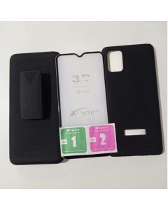 capa suporte de cintura Samsung Galaxy A03s clip+pelicula 3d vidro