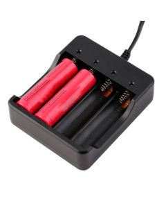 Carregador Bateria Lanterna 18500 18650 22650 16340 Universal Para Todos Tamanhos Quadruplo e Duplo