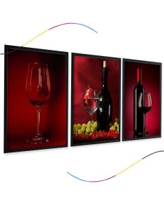 Quadro decorativo vinho, adega, vinho, sala, restaurante, cozinha
