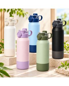 Garrafa Térmica 1,2l Grande Água C/canudo Academia Faculdade