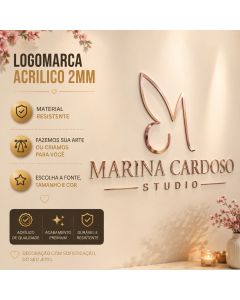 Logomarca Personalizada em Acrílico 2mm para Parede | Letreiro 3D Sob Medida para Loja, Salão, Escritório e Empresa