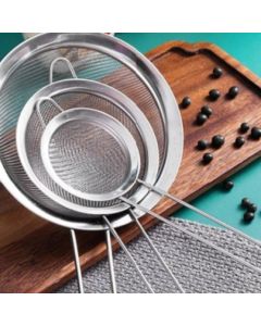 OFERTA 1 Peneira Coador Suco, Farofas Em Aço Inox Para Cozinha Universal Vários Tamanhos Disponíveis