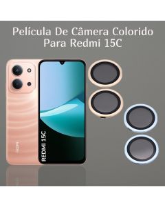 Protetor De Câmera Kit 2x Colorida Lisa Para Redmi 15C