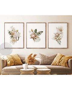 Quadro Decorativo Flores Botânico minimalista , decoração casa Quadro Decorativo Loja Minimalista tamanho grande Decoração para sala casa cozinha quarto Quadro decorativo abstrata Moderno Decoração Flores Retro arte #80