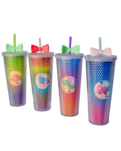 Copo LED Infantil Dinossauro 750ml Tampa Rosqueável