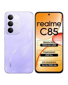 Smartphone Realme C85 5G 8GB/256GB - Tela 144Hz 6.8" com Câmera 50MP e NFC - RMX5566 Roxo