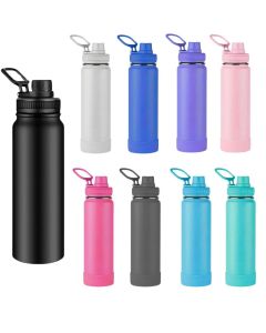 Garrafa Térmica Aço Inox 800ml p/ Chá Café Água Bico c/ Tampa Filtro Alça p/ Academia Viagem Escritório Fitness