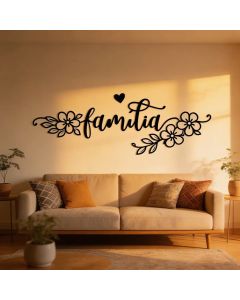 Quadro Decorativo para parede Família | em MDF 3mm Preto