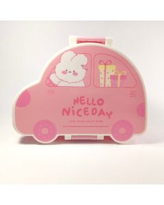 Lancheira Infantil Carrinho com Divisórias e Talheres | 800ml
