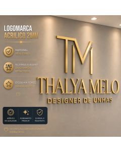 Logomarca Personalizada em Acrílico 2mm para Parede | Letreiro 3D Sob Medida para Loja, Salão, Escritório e Empresa