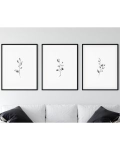 Quadro Decorativo Flores Botânico minimalista , decoração casa Quadro Decorativo Loja Minimalista tamanho grande Decoração para sala casa cozinha quarto Quadro decorativo abstrata Moderno Decoração Flores Retro arte #44