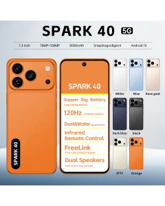 Smartphone Android Desbloqueado Spark 40, Tela Grande, Dual SIM