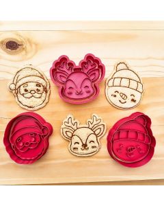 Cortador GRANDE Sanduiche pão para lancheira Lanche natal papai noel rena 9cm