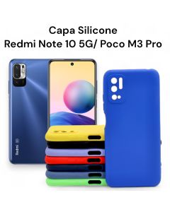 Capa De Silicone Interior Aveludada Redmi Note 10 5G/ Poco M3 Pro