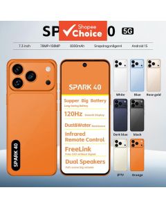 Smartphone Android Desbloqueado Spark 40, Tela Grande, Dual SIM