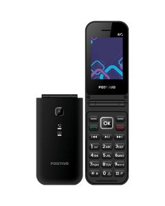 POSITIVO FLIP P51 4G TELA 2.4 48MB RAM RÁDIO FM DUAL PRETO