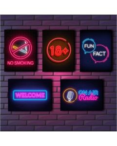 Quadro decorativo estilo neon, pôsteres de estilo néon para quarto de meninos legais decoração
