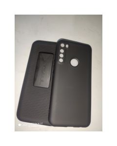 Capinha Capa Suporte Cintura Motorola One Fusion Plus  Preta  Belt Clip adaptado com capa de silicone preta camurça