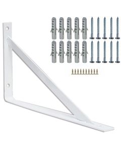 4X Suporte Mão Francesa Prateleira 50cm Parafusos + Buchas