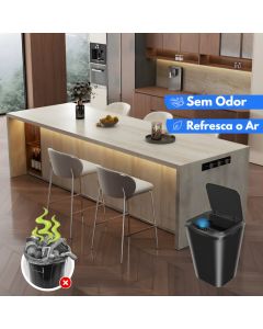 Lixeira Sensor Automatizada Inteligente de Banheiro Cozinha Escritório Capacidade