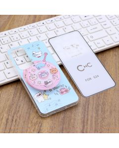 Capa Estampada Suporte Para Galaxy S24 com Película Vidro 3D c/ digital