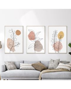 Quadro Decorativo Flores Botânico minimalista , decoração casa Quadro Decorativo Loja