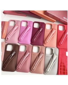 rhode Batom + Capa De Telefone Portátil Suporte De Brilho Labial Ins Silicone Macio Para iPhone 17