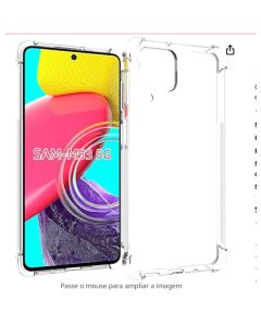 Capa Capinha Para Samsung Galaxy M53 5G Com Bordas Air Anti Impacto Case Transparente Ultra Fina e Reforçada (Transparente)