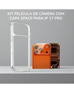Kit Capa Transparente Com Película Protetora De Câmera Para Ip 17 Pro