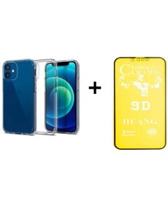Kit 1 película 9D de Cerâmica Fosca + Capinha Anti Impacto de Silicone iPhone