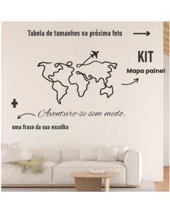 KIT quadro decorativo para sala painel + frase personalizada por você - em mdf 3mm - acompanha dupla face - APOLO DECOR