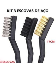 Oferta Conjunto 3 Escovas De Cabo Longo Escova Multifuncional 17cm Multiuso Utensilio Para O Dia