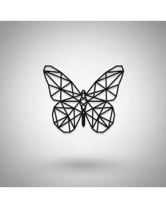 Quadro Decorativo Borboleta Geometrica Preto em mdf 3mm - acompanha dupla face