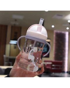 Garrafa feminina infantil rosa 350ml