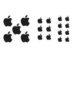 Kit 19 Adesivos Logo Maçã Apple iPhone Mac Ios Ip